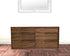 60" Walnut Manufactured Wood Six Drawer Double Dresser