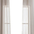 Set of Two 96" Tan Ribbon Embellished Window Curtain Panels