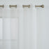 Set of Two 96"  White Velvet Applique Window Panels