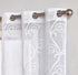 Set of Two 84"  White Boho Embroidered Window Panels