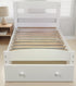 Twin White Upholstered Bed