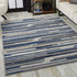5' X 7' Blue Abstract Stain Resistant Indoor Outdoor Area Rug