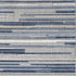 8’ Round Blue Abstract Striped Indoor Outdoor Area Rug
