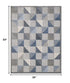 3' X 5' Blue And Gray Geometric Stain Resistant Indoor Outdoor Area Rug