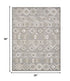 2' X 4' Gray And Ivory Southwestern Stain Resistant Indoor Outdoor Area Rug