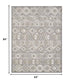 5' X 7' Gray And Ivory Southwestern Stain Resistant Indoor Outdoor Area Rug