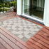 2' X 4' Gray Geometric Stain Resistant Indoor Outdoor Area Rug