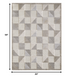 3' X 5' Gray Geometric Stain Resistant Indoor Outdoor Area Rug