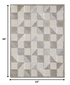 5' X 7' Gray Geometric Stain Resistant Indoor Outdoor Area Rug