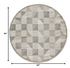 8' Round Gray Round Geometric Stain Resistant Indoor Outdoor Area Rug