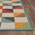 5' X 7' Orange And Ivory Geometric Stain Resistant Indoor Outdoor Area Rug