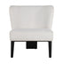 White Faux Leather Wingback Accent Chair