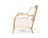 Stylish White and Gold Velvet A Frame Accent Chair