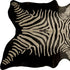 6' X 7' Off White And Black Zebra Cowhide Handmade Area Rug