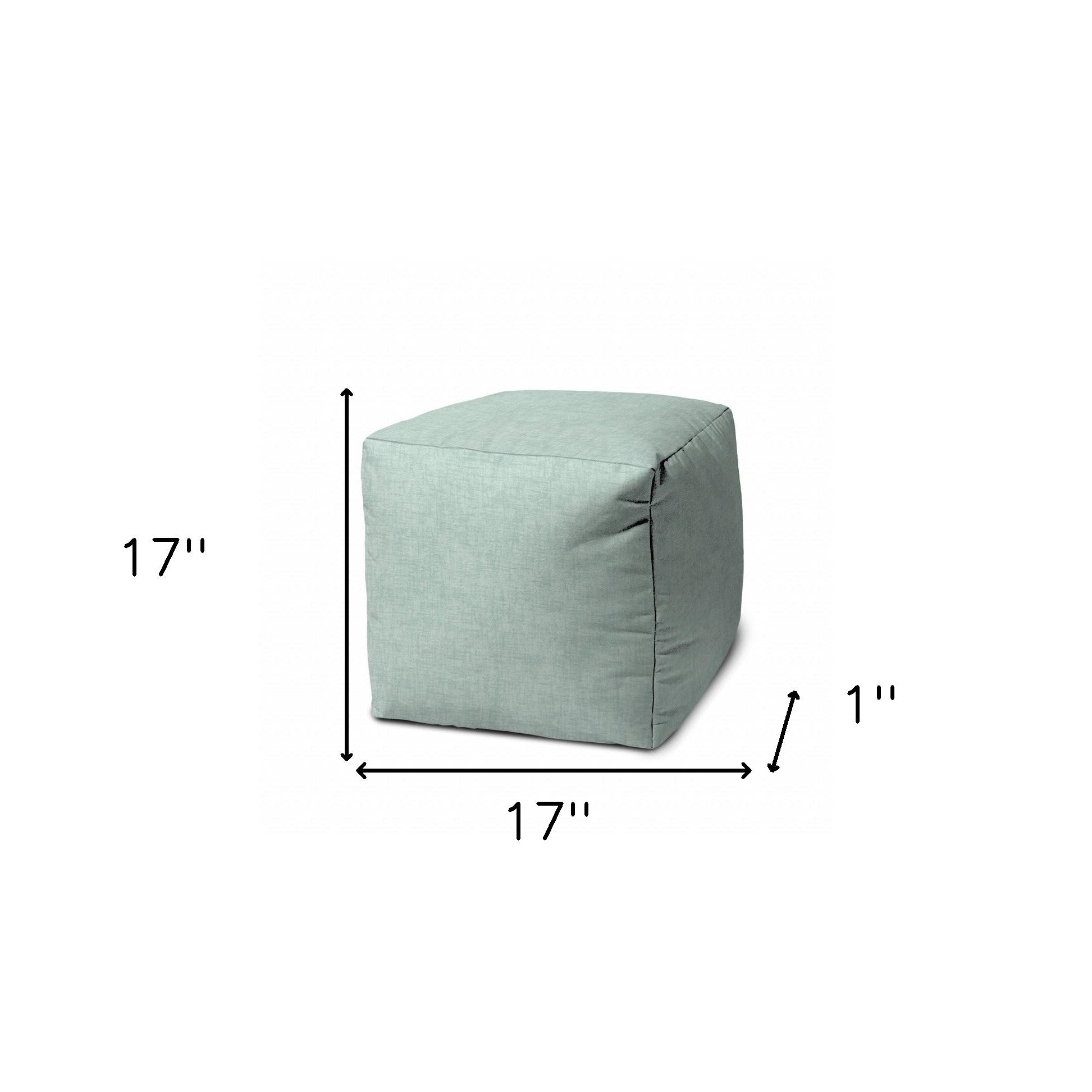 17" Red Polyester Cube Indoor Outdoor Pouf Cover