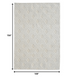 9’ x 13’ Ivory Diamond Lattice Modern Area Rug