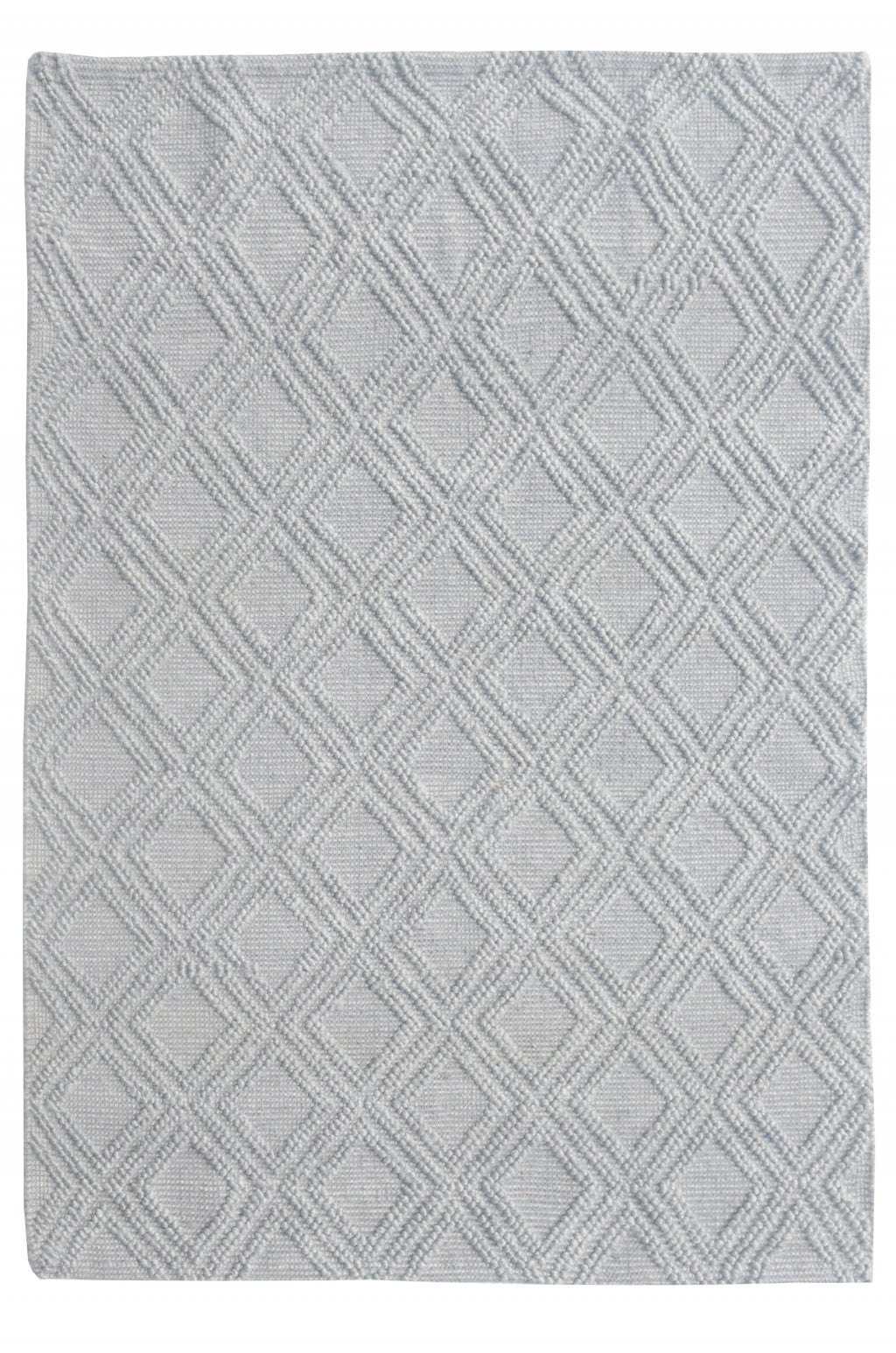 5' X 7' Gray Geometric Dhurrie Area Rug