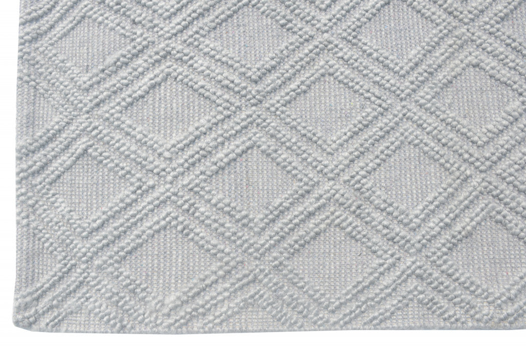 6' X 9' Gray Geometric Dhurrie Area Rug