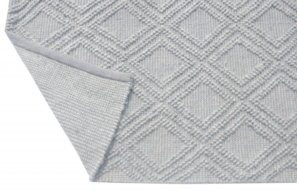 8' X 11' Gray Geometric Dhurrie Area Rug