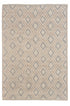 5' X 7' Gray And Brown Geometric Dhurrie Area Rug