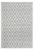 6' X 9' Gray Geometric Dhurrie Area Rug