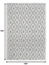 9’ x 13’ Ivory Gray Diamond Trellis Modern Area Rug