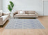 8' X 11' Blue And Ivory Geometric Dhurrie Area Rug