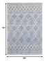 9’ x 13’ Blue Ivory Tribal Geometric Pattern Area Rug