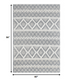 5' X 7' Gray Geometric Dhurrie Area Rug