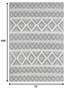 6' X 9' Gray Geometric Dhurrie Area Rug