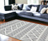 8' X 11' Gray Geometric Dhurrie Area Rug