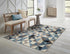 3' X 5' Blue Geometric Dhurrie Area Rug