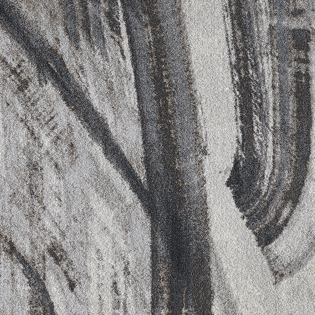 7' X 10' Gray Abstract Dhurrie Area Rug