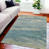 5' X 8' Blue Abstract Dhurrie Area Rug