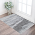 3' X 5' Blue And Gray Abstract Dhurrie Area Rug