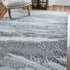 7' X 10' Blue And Gray Abstract Dhurrie Area Rug