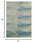 10’ x 13’ Blue Beige Abstract Waves Modern Area Rug