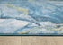 5' X 8' Teal Blue Abstract Dhurrie Area Rug