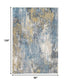 8’ x 10’ Blue Gold Abstract Painting Modern Area Rug