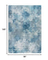 8' X 10' Blue Abstract Dhurrie Area Rug