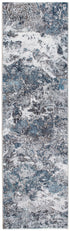 5’ x 8’ Gray Blue Abstract Galaxy Area Rug