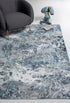 6' X 9' Blue And Gray Abstract Dhurrie Area Rug