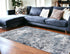 8' X 10' Blue And Gray Abstract Dhurrie Area Rug