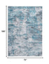 6’ x 9’ Blue Gray Abstract Cuboid Modern Area Rug