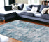 8’ x 10’ Blue Gray Abstract Cuboid Modern Area Rug