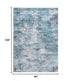 8’ x 10’ Blue Gray Abstract Cuboid Modern Area Rug