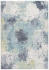 8' Blue And Ivory Abstract Dhurrie Runner Rug