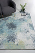 5' X 8' Blue And Ivory Abstract Dhurrie Area Rug