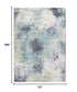 6' X 9' Blue And Ivory Abstract Dhurrie Area Rug