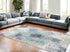 8' X 10' Blue And Ivory Abstract Dhurrie Area Rug